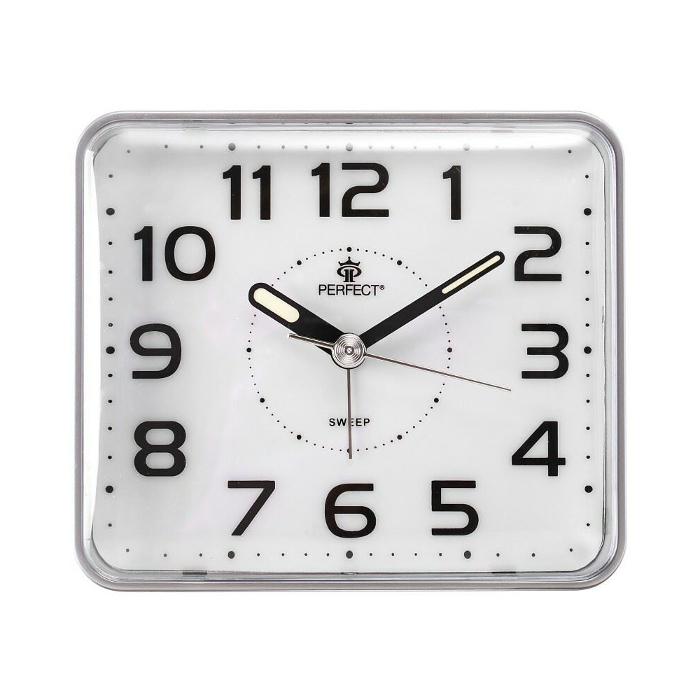 Budzik Kwarcowy Perfect SQ882 SP srebrny