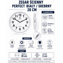Zegar Ścienny Perfect FX-5841 Biały
